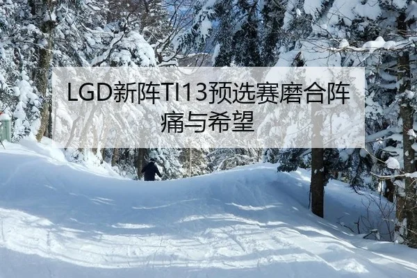 LGD新阵TI13预选赛磨合阵痛与希望